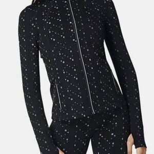 New with tags! Sweaty Betty Reflective Zip Up Polka Dot Scuba Workout Jacket